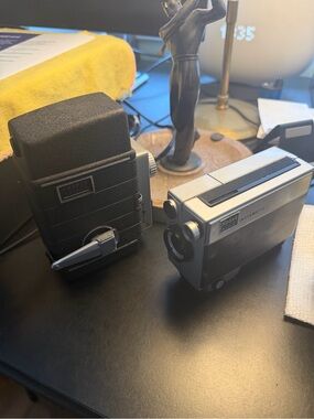 Kodak Instamatic Handheld Movie Camera in Silver and Black & Black & Howell Cam